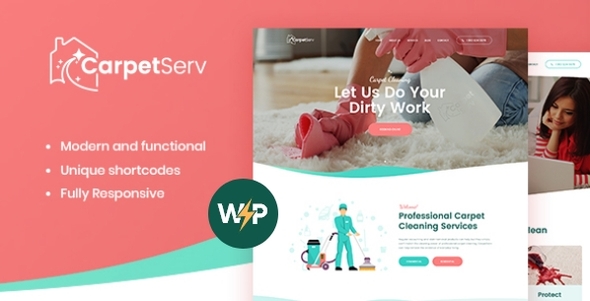 CarpetServ | Cleaning Company, Housekeeping & Janitorial Services WordPress Theme