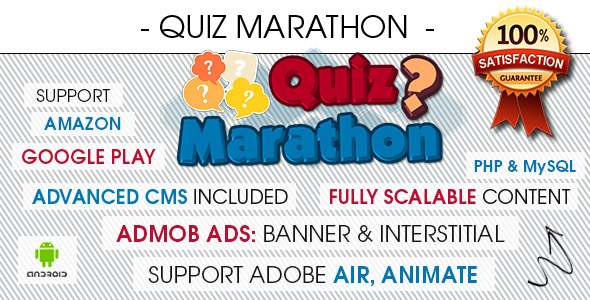 Quiz Marathon Trivia App With CMS & Ads - Android