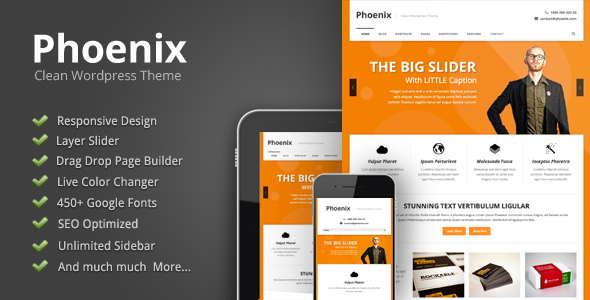 Phoenix – Clean Responsive WordPress Theme