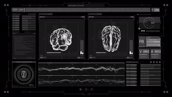 Futuristic Ui Hud Head Up Display Medical Screen