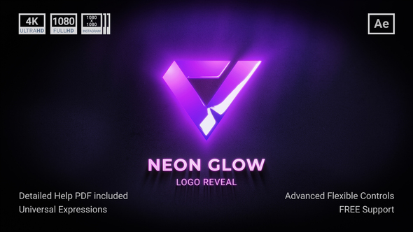Neon Glow Logo Reveal
