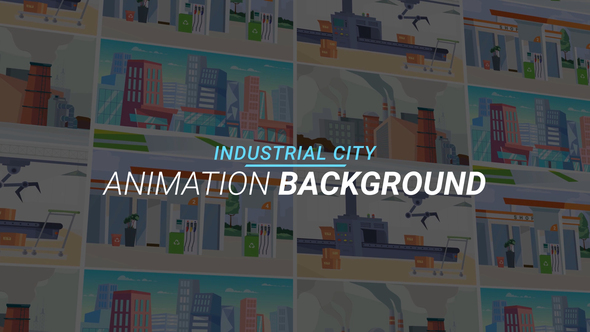 Industrial city - Animation background