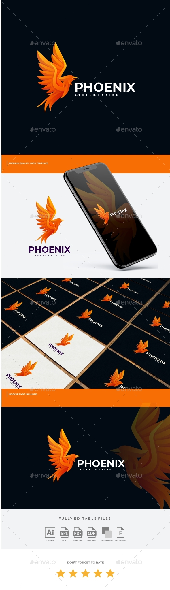 Phoenix Gradient Logo Template