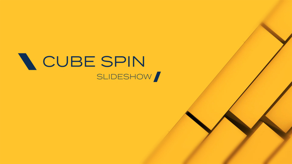 3D Cubes Spin Slideshow MOGRT