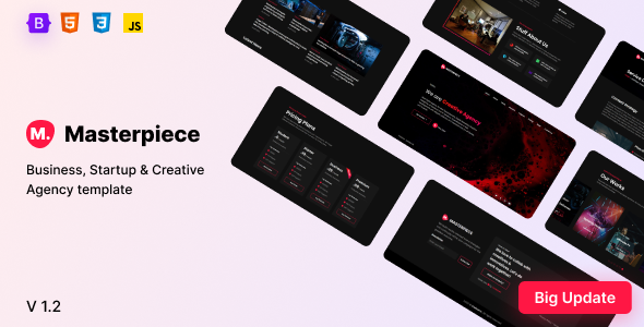 Masterpiece | Business, Startup and Creative Agency template