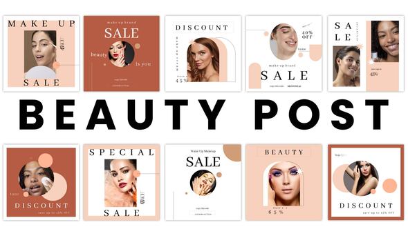 Beauty And Fashion Instagram Post Pack