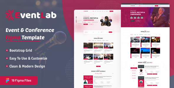 Eventlab - Event & Conference Organization Figma Template