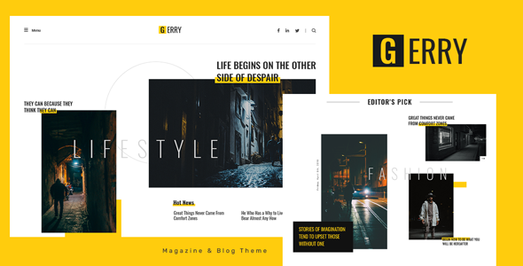 Gerry - Blog and Magazine Ghost Theme