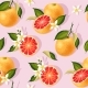 Vector Seamless Pattern with Grapefruit and Leaf - GraphicRiver Item for Sale