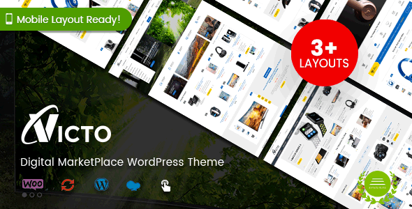Victo - Digital MarketPlace WordPress Theme (Mobile Layouts Included)