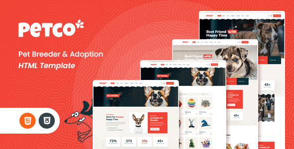 Petco - Pet Breeder & Adoption HTML5 Template