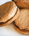 Peanut butter cookie dessert with cream, selective focus - PhotoDune Item for Sale