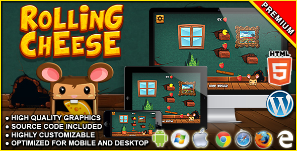 Rolling Cheese - HTML5 Physics Game