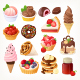 Collection of Strawberry and Chocolate Desserts Illustrations - GraphicRiver Item for Sale