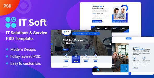 Itfirm – IT Solutions & Services PSD Template – 1 Sold!