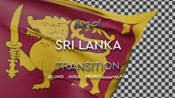 Flag of Sri Lanka transition | UHD | 60fps