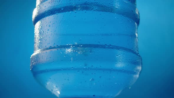 Water Cooler on Blue Background