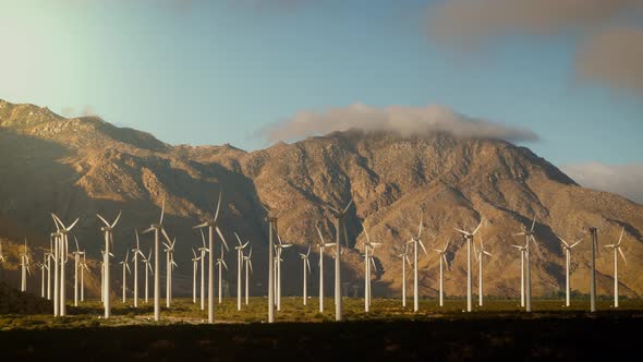 Wind turbines in Southern California near Palm Springs
