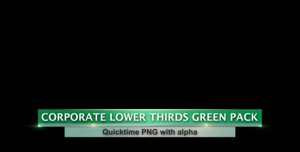 Corporate Lower Thirds Green Pack