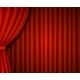 Luxury Red Velvet Curtains Realistic Theatrical - GraphicRiver Item for Sale