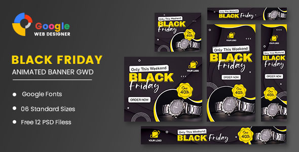 Black Friday Sale Watch HTML5 Banner Ads GWD