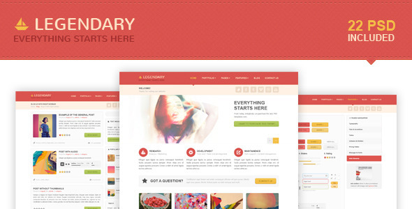 Legendary | Multi-purpose PSD Template