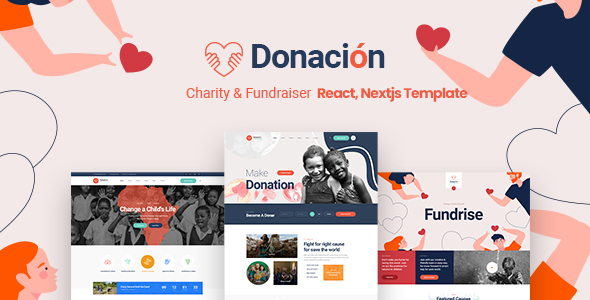 Donacion - Fundraising & Charity React, Nextjs Template