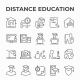 Distance Education Icons Set - GraphicRiver Item for Sale