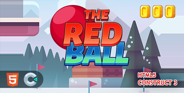 Red Ball Brick Breaker HTML5 Construct 3 Game