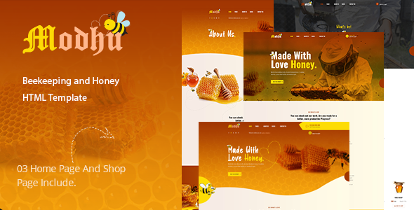 Modhu - Beekeeping and Honey HTML Template