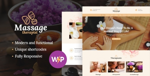 Massage Therapist and Spa Salon WordPress Theme