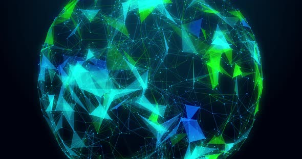 Animation of detailed plexus structure 4k alt