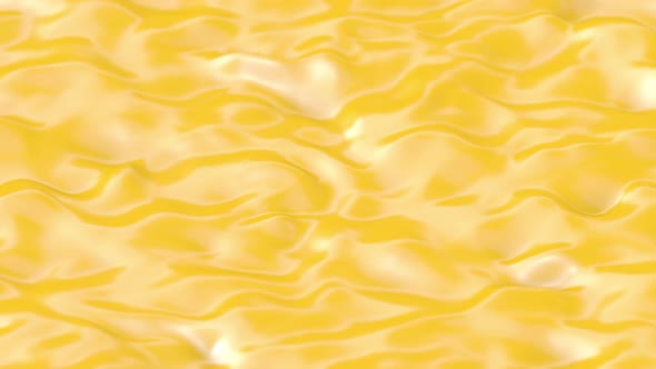 Yellow Metallic Liquid Wave Background