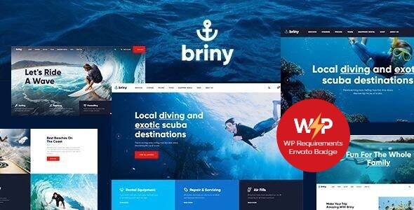 Briny | Scuba Diving School & Water Sports WordPress Theme + RTL