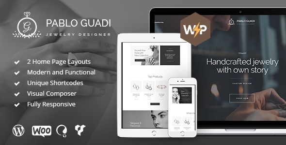 Pablo Guadi – Precious Stones Designer & Handcrafted Jewelry Online Shop WordPress Theme
