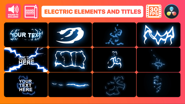Flash FX Electric Elements Transitions And Titles | DaVinci Resolve