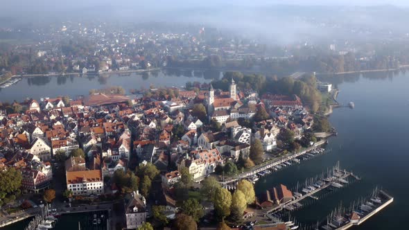 Morning clouds at lindau in Germany