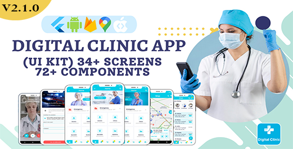 Digital Clinic Flutter App UI Kit