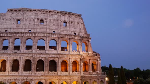 Sunset time lapse from the The Colosseum 