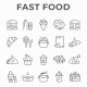 Fast Food Icons Set - GraphicRiver Item for Sale