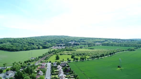 French Vexin Regional Natural Park seen from the sky