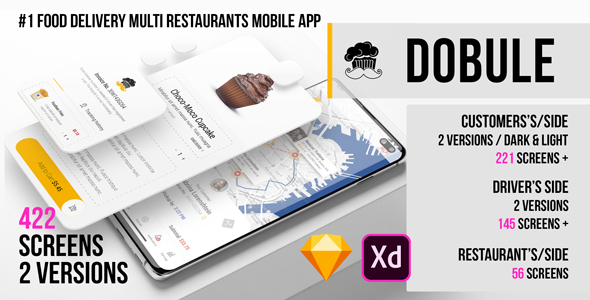 Dobule - Food Delivery UI Kit for Mobile App