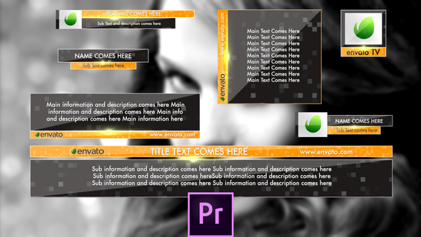 Clean Stylish Lower Thirds Pack - Premiere Pro