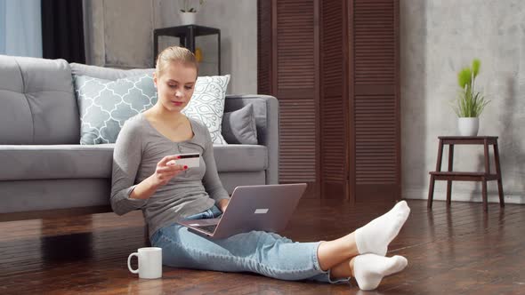 Young woman is resting at home