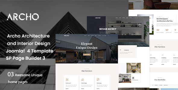 Archo – Architecture & Interior Design Joomla 4 Template