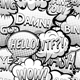 Black and white Comics Speech Bubbles Seamless Pattern - GraphicRiver Item for Sale