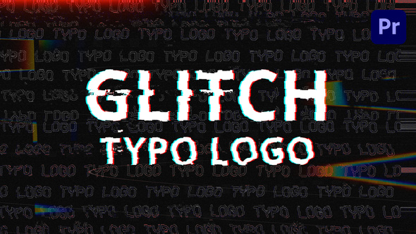 Glitch Typo Logo | Mogrt