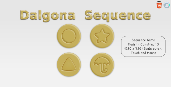 Dalgona Sequence - HTML5 Sequence game