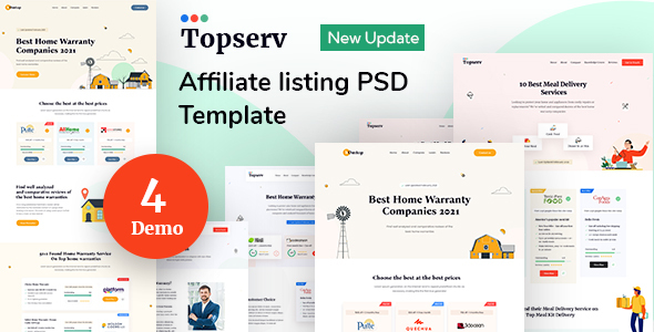 Topserv - Affiliate Listing PSD Template