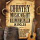 Country Music Saloon Concert Flyer - GraphicRiver Item for Sale